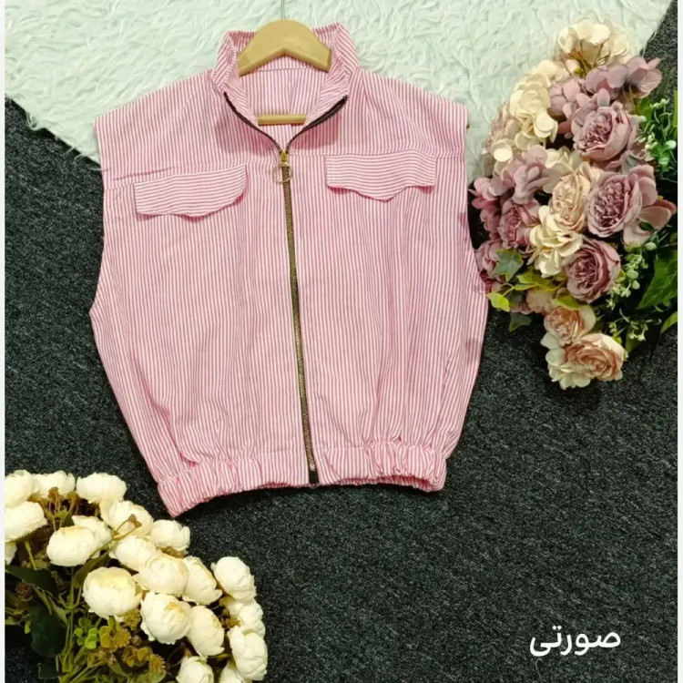 وست دخترونه لنین نخ درجه یک فری سایز قد 53 رنگ بندی متنوع