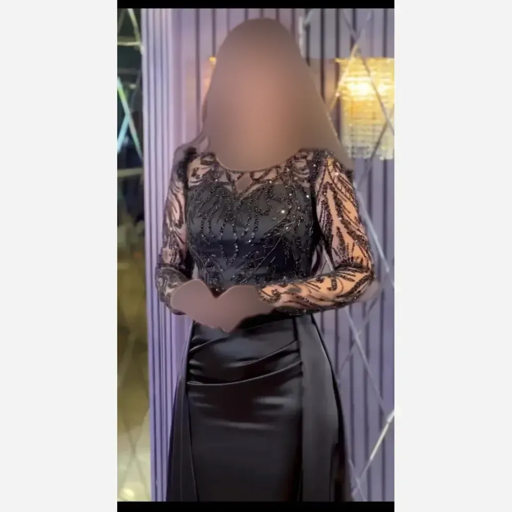پیراهن مجلسی زنانه ساچلی پولک شاین و ساتن آمریکایی دو حالته دامن جدا شونده