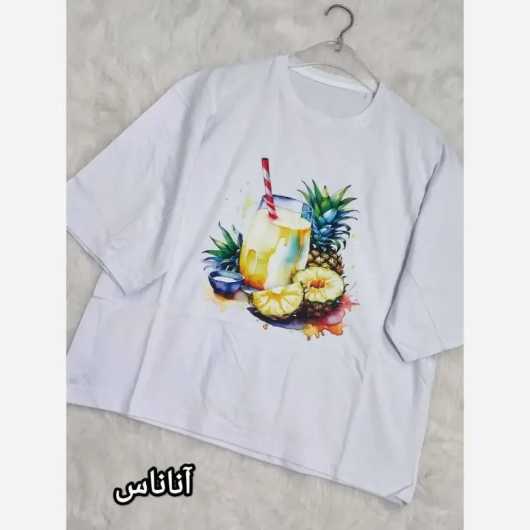 تیشرت باکسی هاوایی نخ پنبه فری سایز تا 48