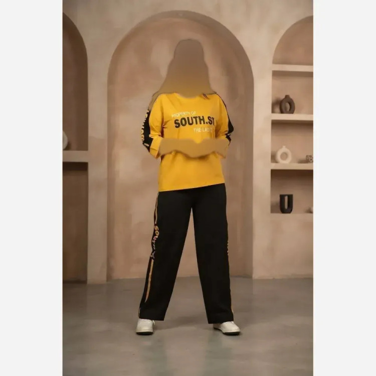 ست تیشرت مازراتی و شلوار بنگال کش فری سایز SOUTH.ST