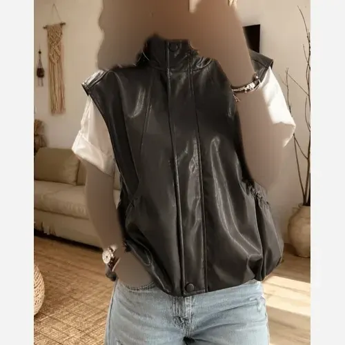 وست چرم آستر دار فیری سایز تا 46 رنگ استخونی مشکی قهوه ای