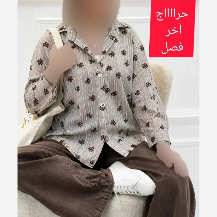 شومیز زنانه مدل ربان جنس ینزی فری سایز خنک