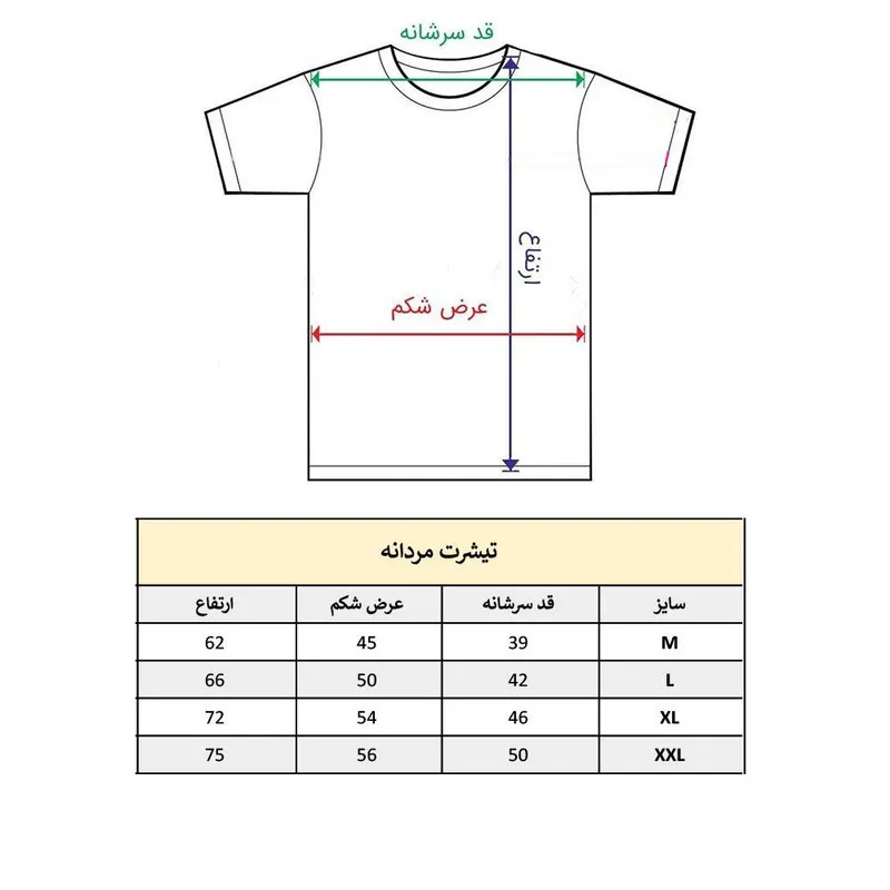 تیشرت آستین کوتاه مردانه پاد آفرین مدل کلمه انگلیسی