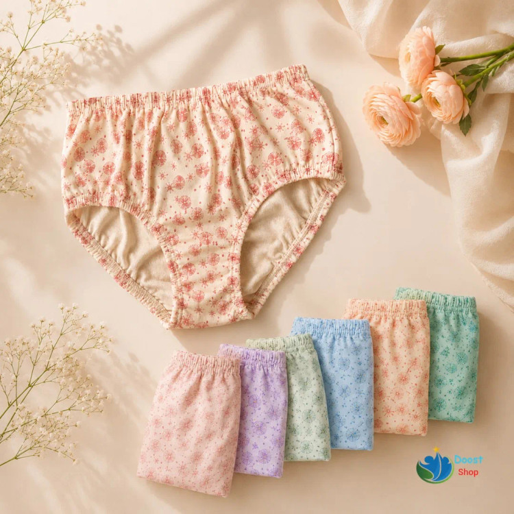 پک 3 عددی شورت نخی زنانه طرح دار سایز XL تا 3XL
