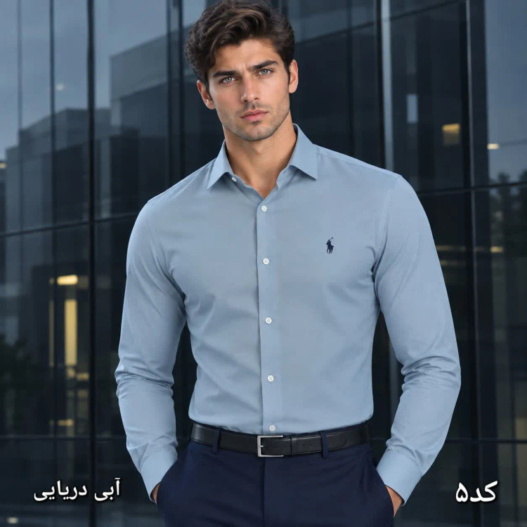 پیراهن آستین بلند مردانه پارچه دوشین قواره آزاد